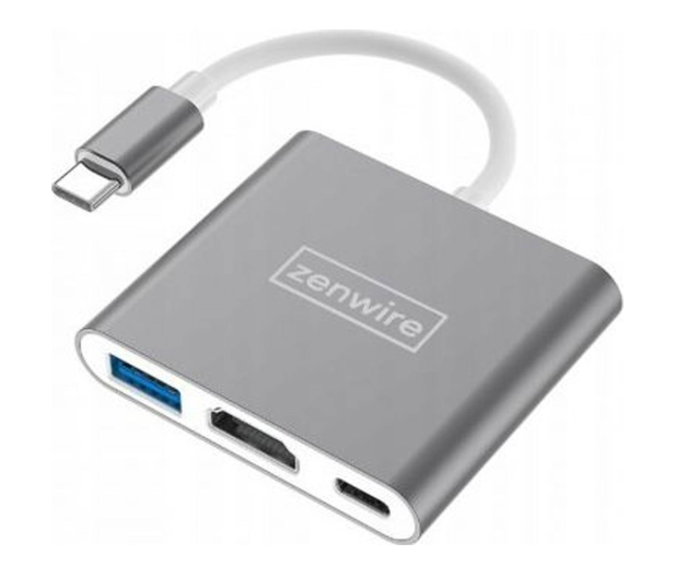 Zenwire Przejściówka 3w1 USB-C 3.1 HDMI 4K PD 100W MacBook - 1604641 - zdjęcie